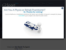 Tablet Screenshot of getbacktosport.com